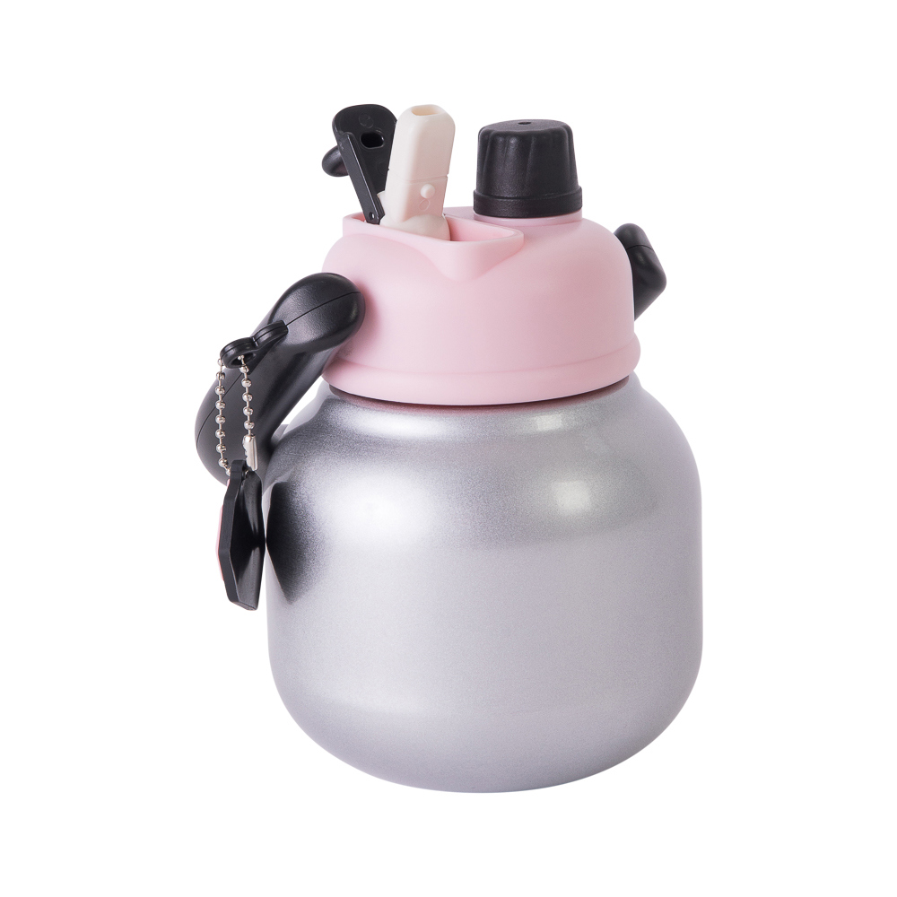 Garrafa Térmica Puffy Prata de 600ml - Sem resina